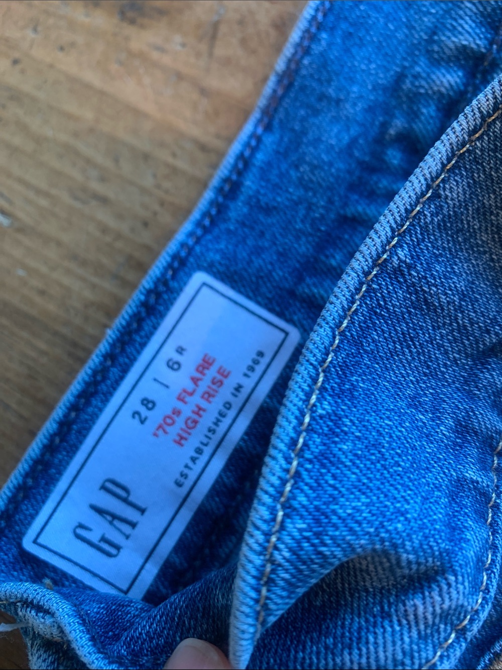 GAP Medium Blue Women's Flare Jeans - Picture 2 of 16